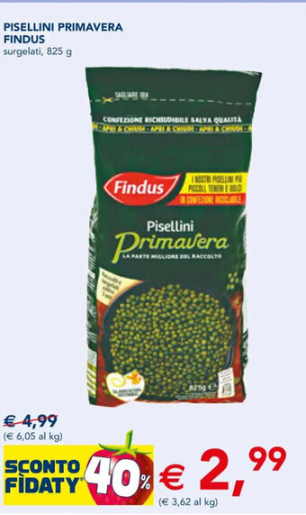 Esselunga Findus Pisellini Primavera 825 g offerta