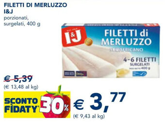 Esselunga I & J Filetti di Merluzzo 400 g offerta