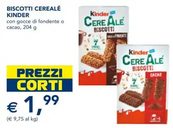 Esselunga Kinder Biscotti Cerealé 204 g offerta