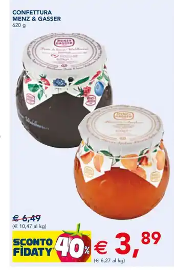 Esselunga Confettura Menz & Gasser 620 g offerta