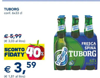 Esselunga Tuborg conf. 6x33 cl offerta