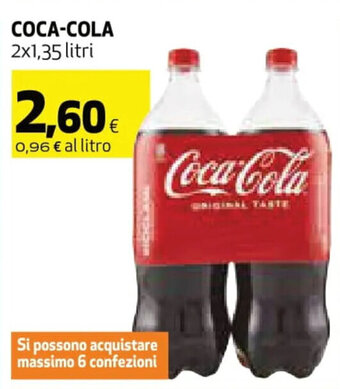 Coop Coca-Cola 2x1,35 litri offerta