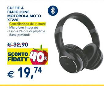 Esselunga Cuffie A Padiglione Motorola Moto XT220 offerta