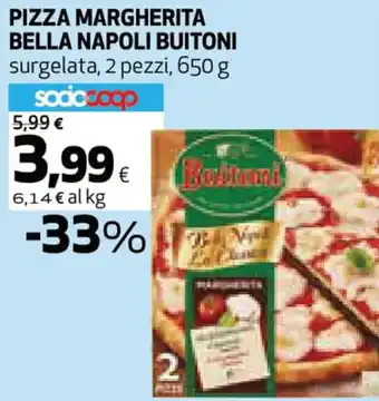 Coop Buitoni Bella Napoli Pizza Margherita 2 pezzi, 650 g offerta