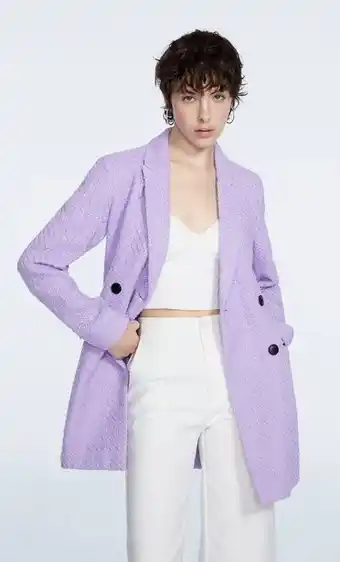Blazer vestito testurizzato pied-de-poule