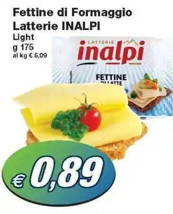 Prix Quality Inalpi Fettine di Formaggio Latterie 175 g offerta