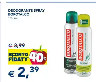 Esselunga Deodorante Spray Borotalco 150 ml offerta