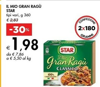 Bennet Star Il Mio Gran Ragù Classico 360 G(ml) offerta