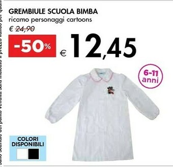 Grembiule Scuola Bimba