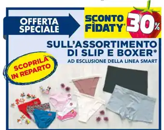 Esselunga Sull' Assortimento Di Slip E Boxer offerta