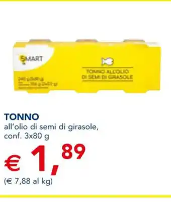 Esselunga Tonno all'olio di semi di girasole, conf. 3x80 g offerta