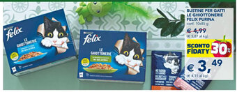 Esselunga Felix Purina Bustine Per Gatti Le Ghiottonerie conf. 10x85 g offerta