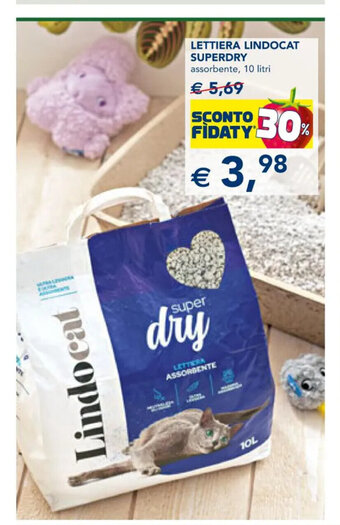 Esselunga Lettiera Lindocat Superdry assorbente, 10 litri offerta