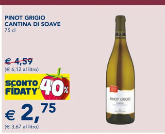 Esselunga Pinot Grigio Cantina Di Soave 75 cl offerta