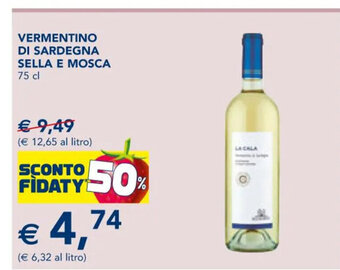 Esselunga Vermentino Di Sardegna Sella E Mosca 75 cl offerta