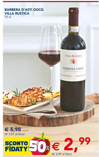 Esselunga Barbera D'Asti Docg Villa Rustica 75 cl offerta