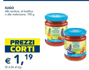 Esselunga Sugo alle verdure, al basilico o alle melanzane, 190 g offerta