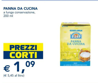 Esselunga Panna Da Cucina a lunga conservazione, 200 ml offerta