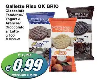 Prix Quality OK Brio Gallette Riso 100 g offerta