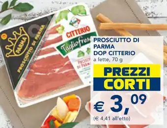 Esselunga Citterio Prosciutto di Parma DOP A Fette 70 g offerta