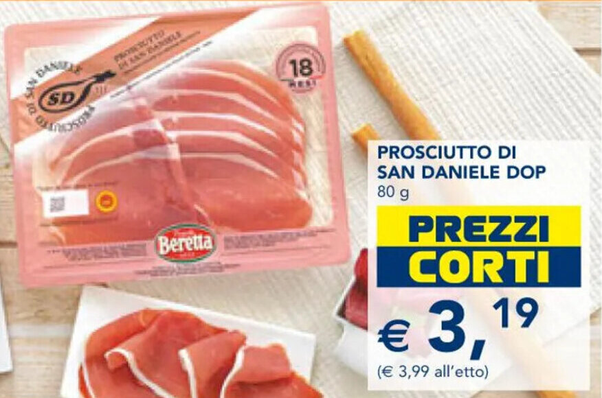 Prosciutto di San Daniele DOP 80 g offerta di Esselunga