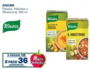 Esselunga Knorr Passato, Vellutata o Minestrone 500 ml offerta