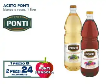 Esselunga Aceto Ponti Bianco o Rosso 1 Litro offerta