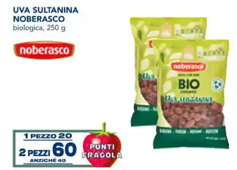 Esselunga Noberasco Uva Sultanina Biologica 250 g offerta