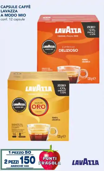 Esselunga Lavazza Capsule Caffè A Modo Mio Conf. 12 Capsule offerta