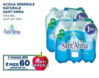 Esselunga Sant'Anna Acqua Minerale Naturale Conf. 6x1 Litro offerta