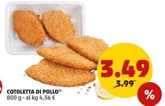 PENNY Cotoletta di Pollo 800 g offerta
