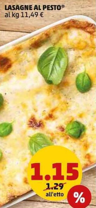 PENNY Lasagne Al Pesto offerta