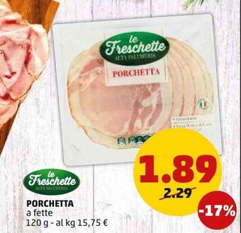 PENNY Le Freschette Porchetta A Fette 120 g offerta