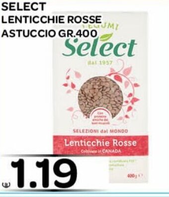 Select Lenticchie Rosse Astuccio gr. 400