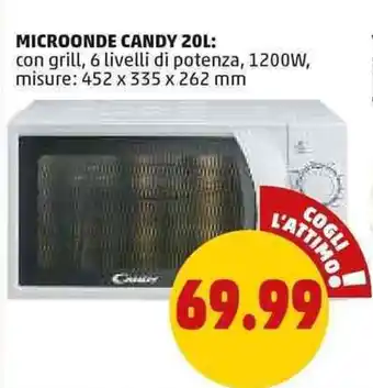 PENNY Microonde Candy 20L offerta