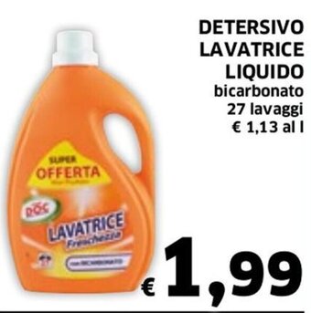 Detersivo Lavatrice Liquido bicarbonato 27 lavaggi