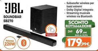 Expert JBL Soundbar SB270 offerta