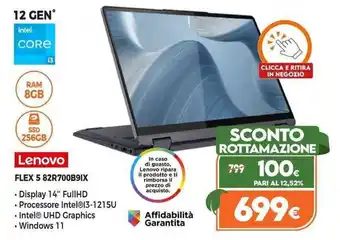 Expert Lenovo Flex 5 82R700B9IX offerta