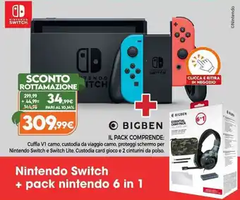 Expert Nintendo Switch + pack nintendo 6 in 1 offerta
