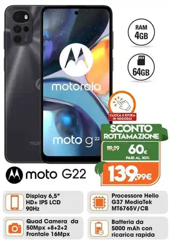 Expert Moto G22 offerta