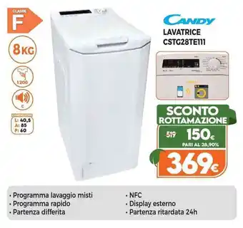 Expert Candy Lavatrice CSTG28TE111 offerta
