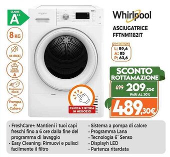 Whirlpool Asciugatrice FFTNM1182IT