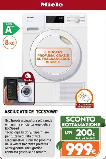 Expert Miele Asciugatrice TCC570WP offerta