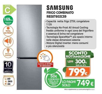 Expert Samsung Frigo Combinato RB38T602CS9 offerta