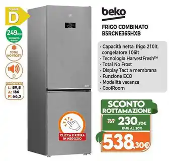 Expert Beko Frigo Combinato B5RCNE365HXB offerta