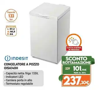 Expert Indesit Congelatore a Pozzo OISA140H offerta