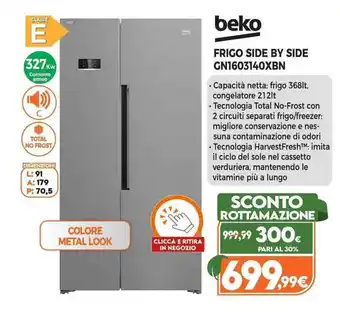 Expert Beko Frigo Side by Side GN1603140XBN offerta