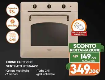 Hotpoint Ariston Forno Elettrico Ventilato FIT834AVR