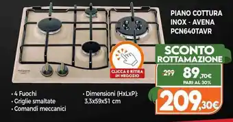 Expert Hotpoint Ariston Piano Cottura Inox - Avena PCN640TAVR offerta