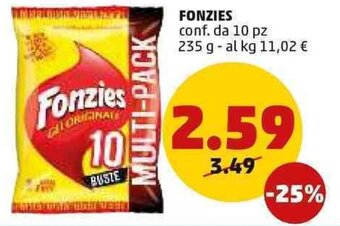 PENNY Fonzies conf. da 10 pz 235 g offerta